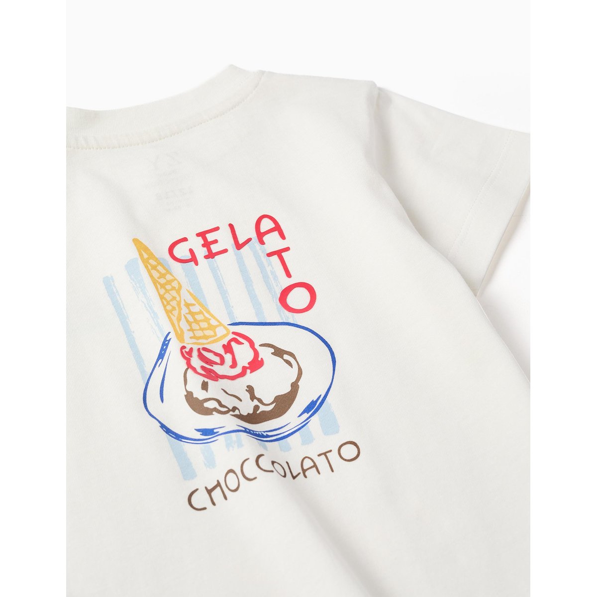 T-shirt en coton avec imprimé Gelato You&Me blanc, ZIPPY
