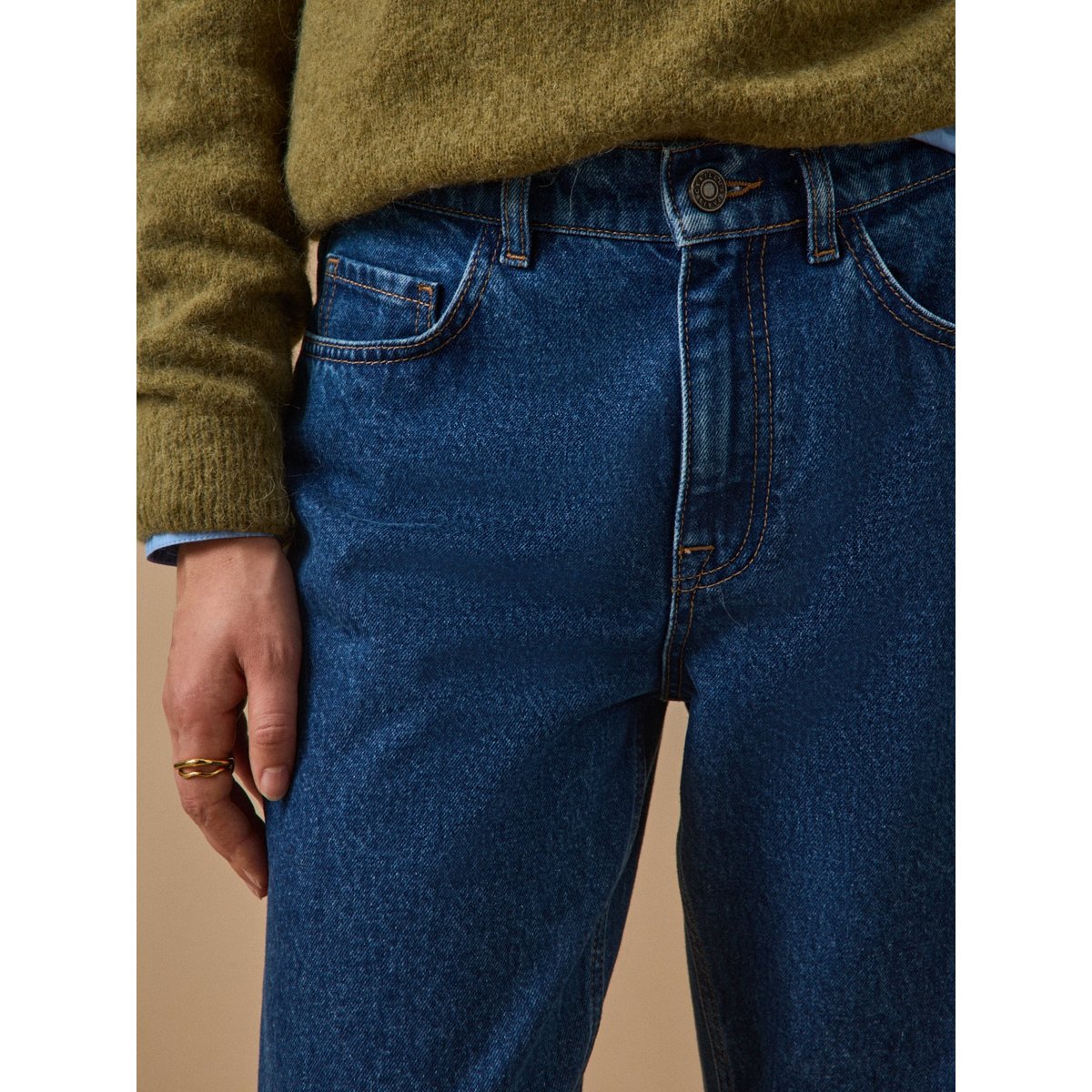 Jean droit Laure coton biologique denim stone, CYRILLUS