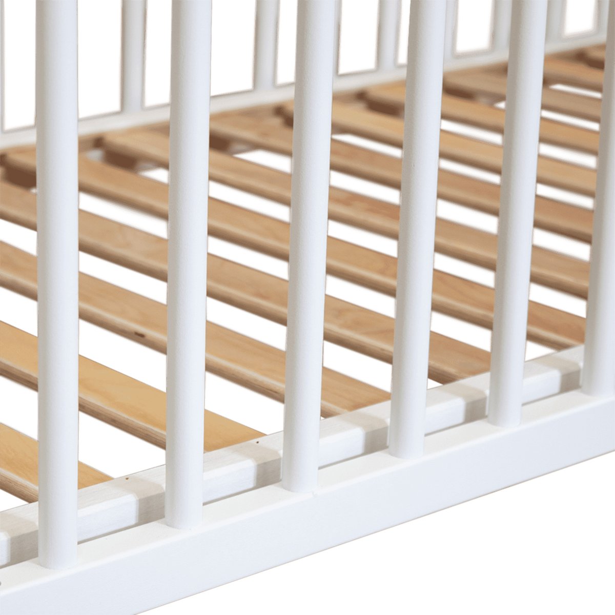 Lit en bois avec sommier réglable blanc, BABY FOX