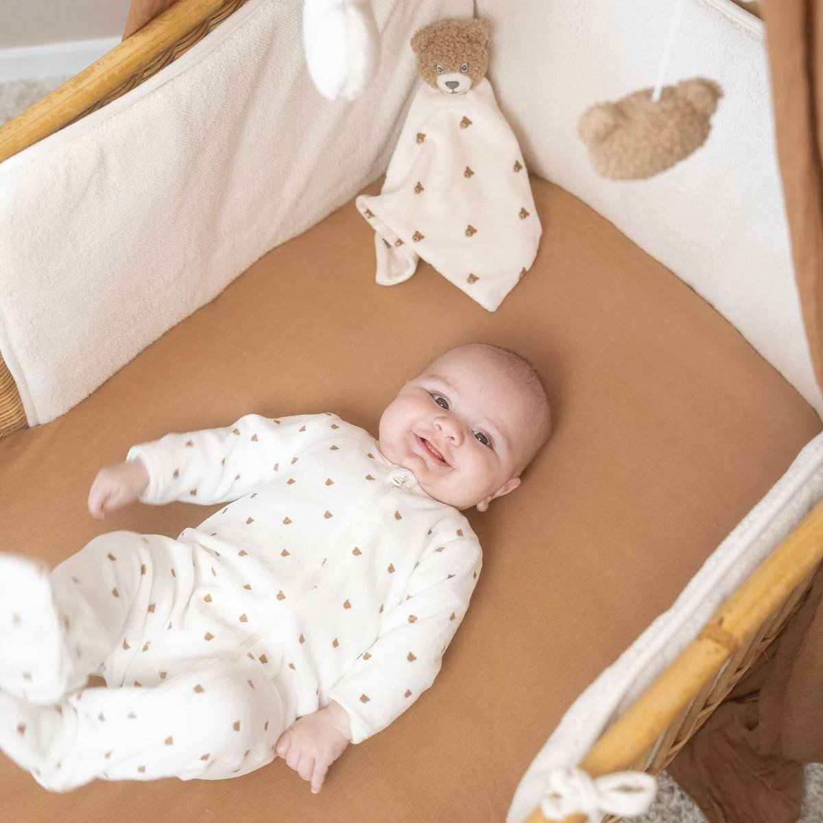 Pyjama bébé en coton - Tête d'ourson crudo, TROIS KILOS SEPT