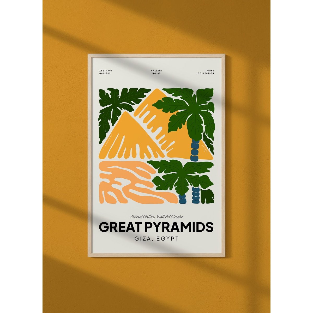 Affiche Egypt Giza blanc, L'AFFICHERIE