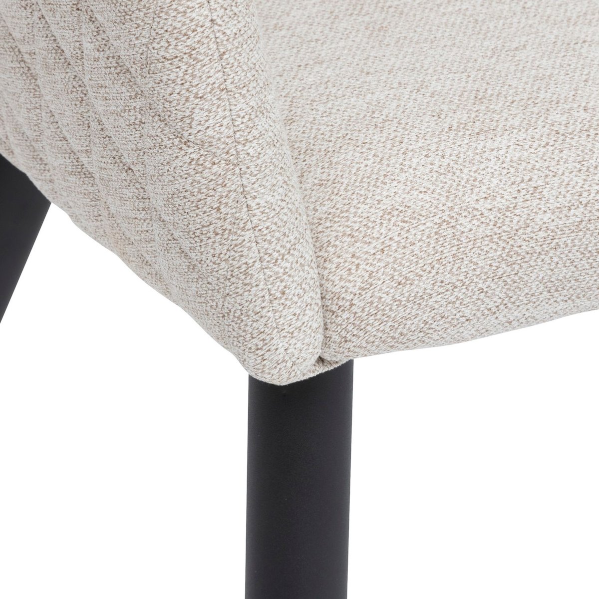 Lot de 2 fauteuils à dîner en velours MARLO beige, TOILINUX