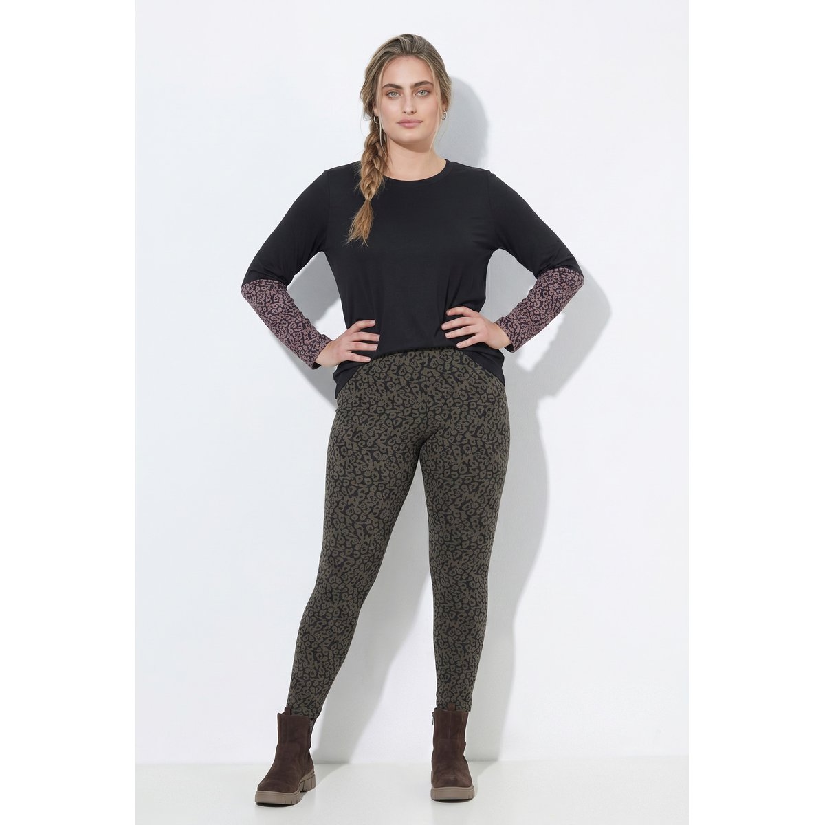 Legging imprimé taupe foncé, ULLA POPKEN