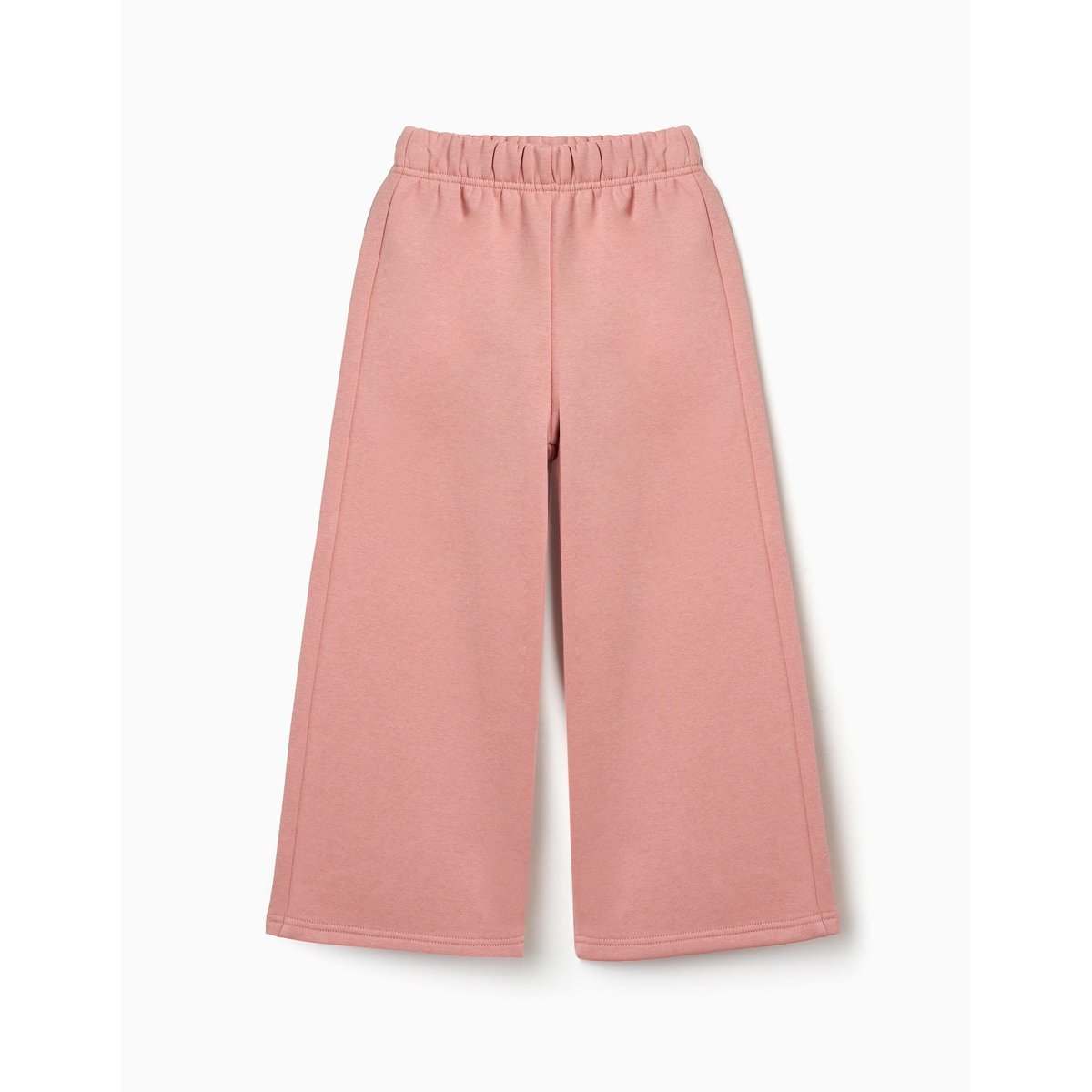 Pantalon à jambe large en molleton avec doublure en coton peigné rose, ZIPPY