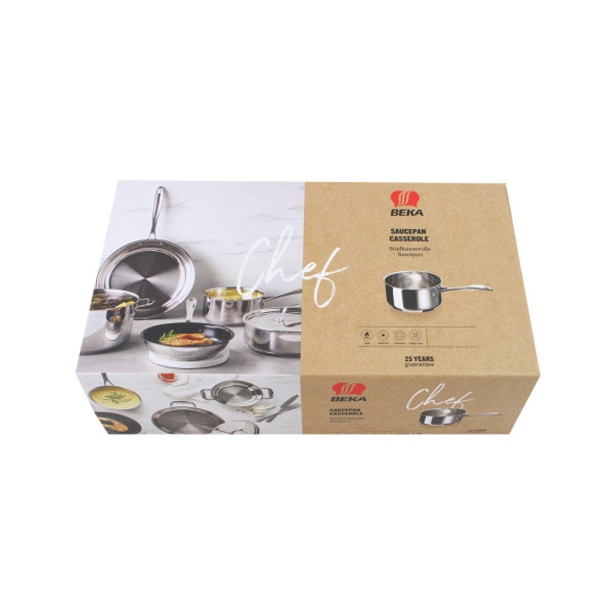Casserole Chef 14 cm en inox - CHEF argent, BEKA