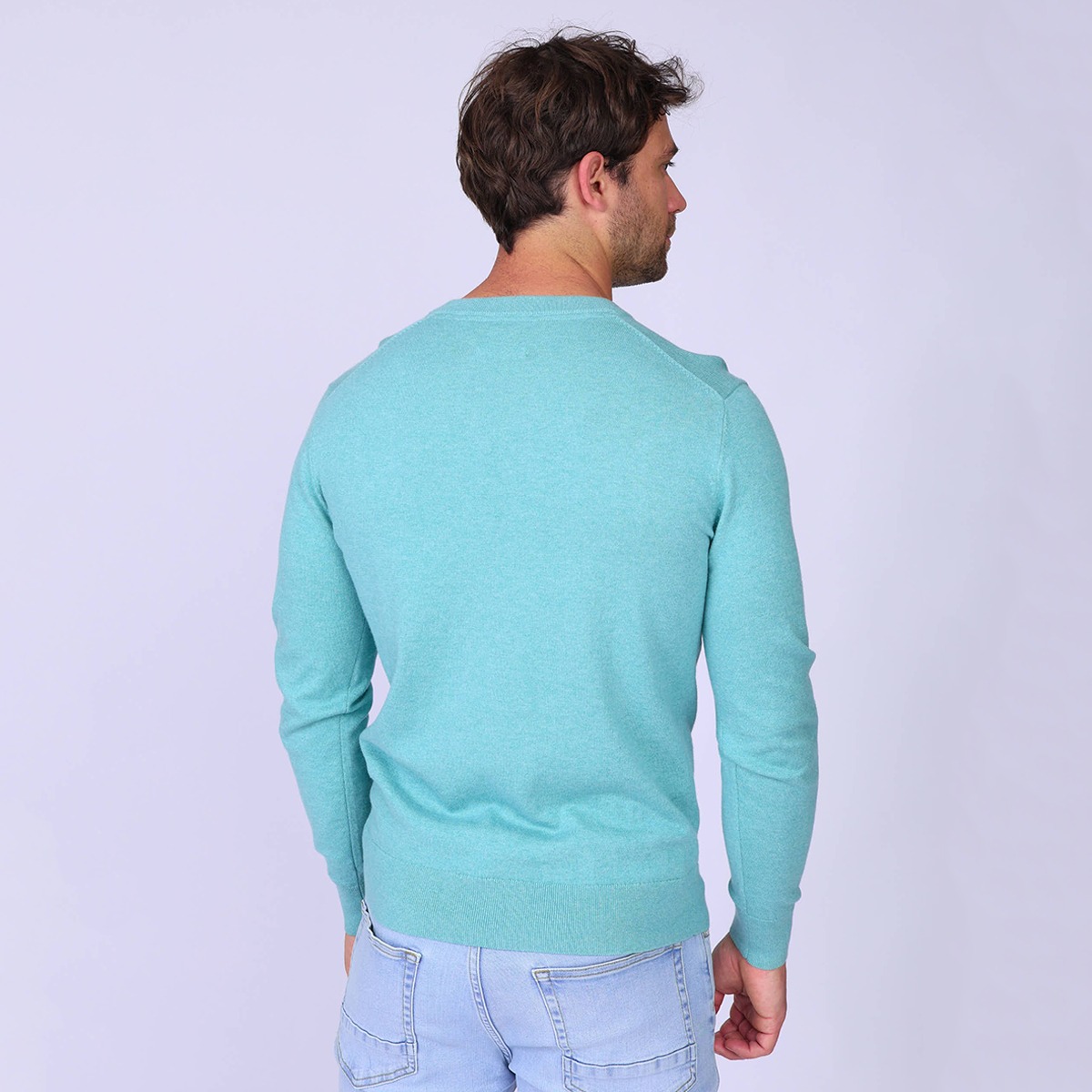 Pull Émilio bleu turquoise, MISE AU GREEN