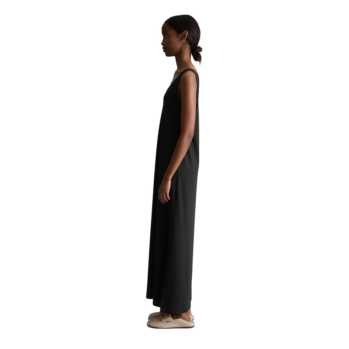 Robe en jersey relaxed en viscose stretch fluide noir, MARC O’POLO DENIM