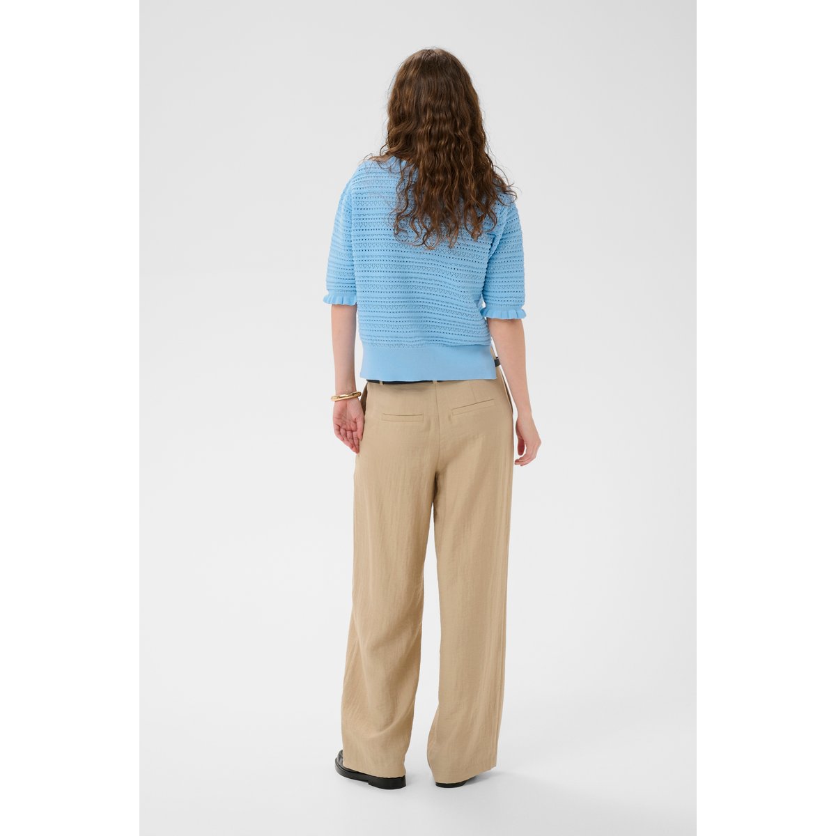 Pullover tricoté bleu powder blue, CULTURE