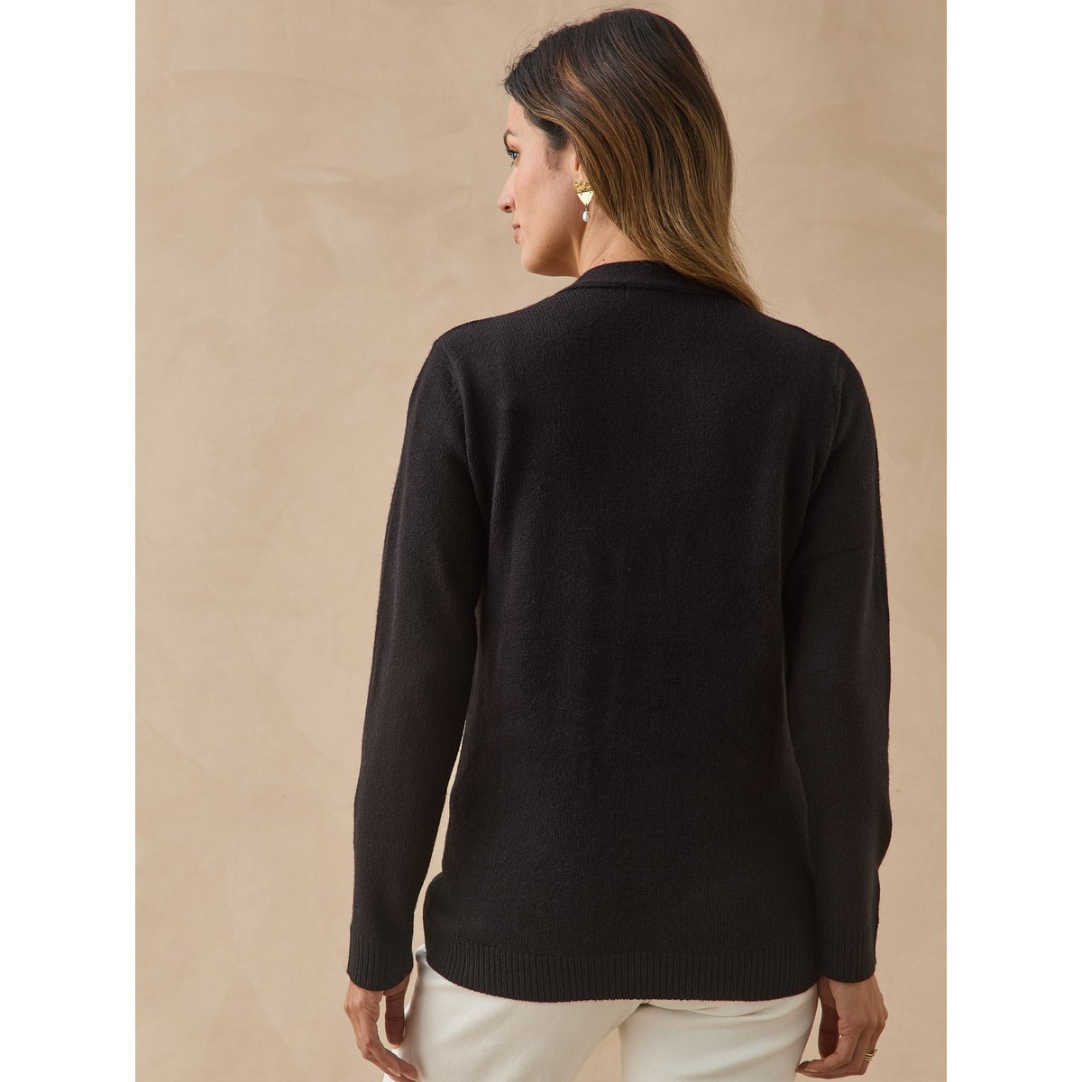 Gilet classique manches longues noir, DAXON