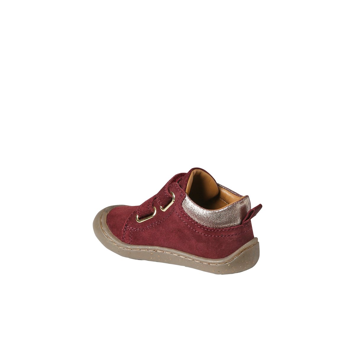 Chaussures premiers pas bébé scratchs bordeaux, VERTBAUDET