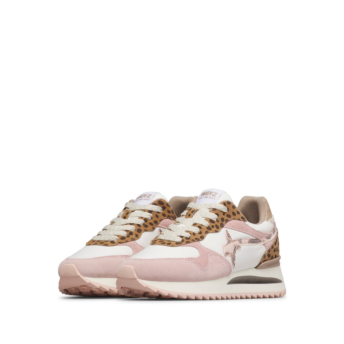 Sneakers en tissu technique et en daim YAK-W. rose-beige-, W6YZ