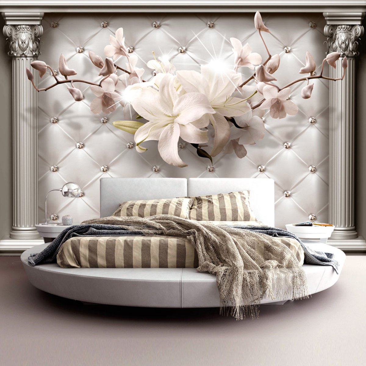 Papier peint intissé panoramique Royal Elegance beige, EDEN