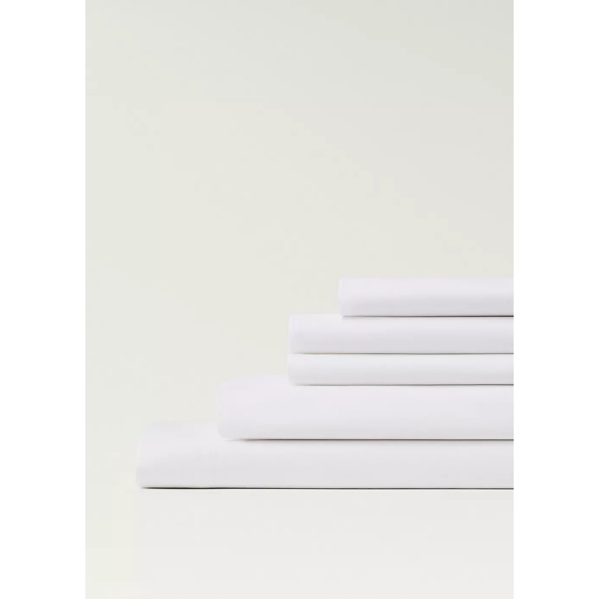 Drap-housse percale de coton lit 180 cm blanc, MANGO HOME