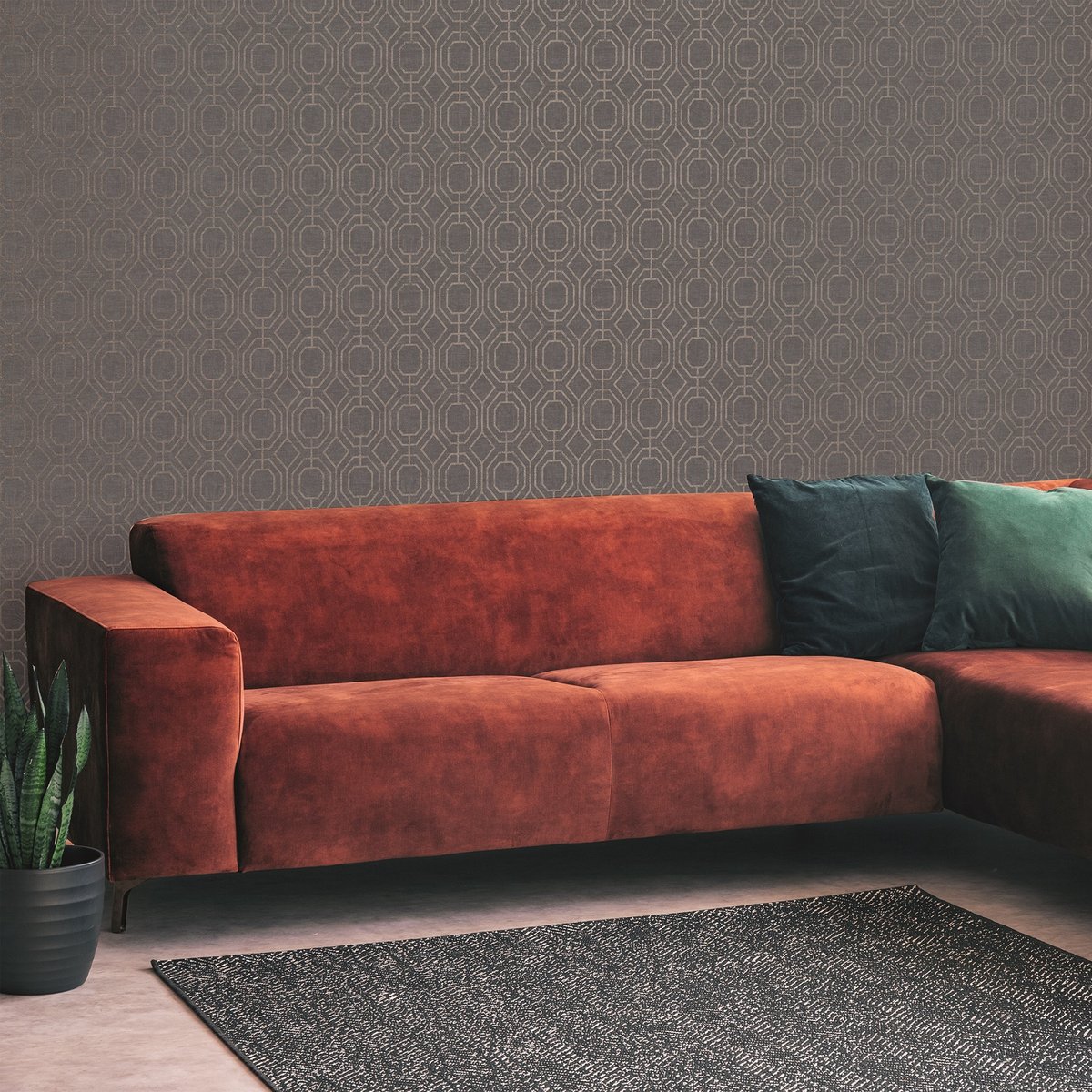 Papier peint Géométrique Luxe gris, SUPERFRESCO EASY