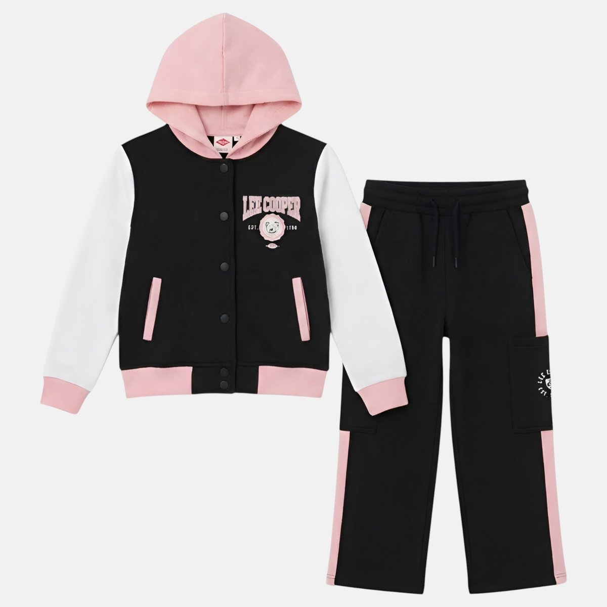 Ensemble veste teddy boutonnée et pantalon de jogging DANSE noir, LEE COOPER