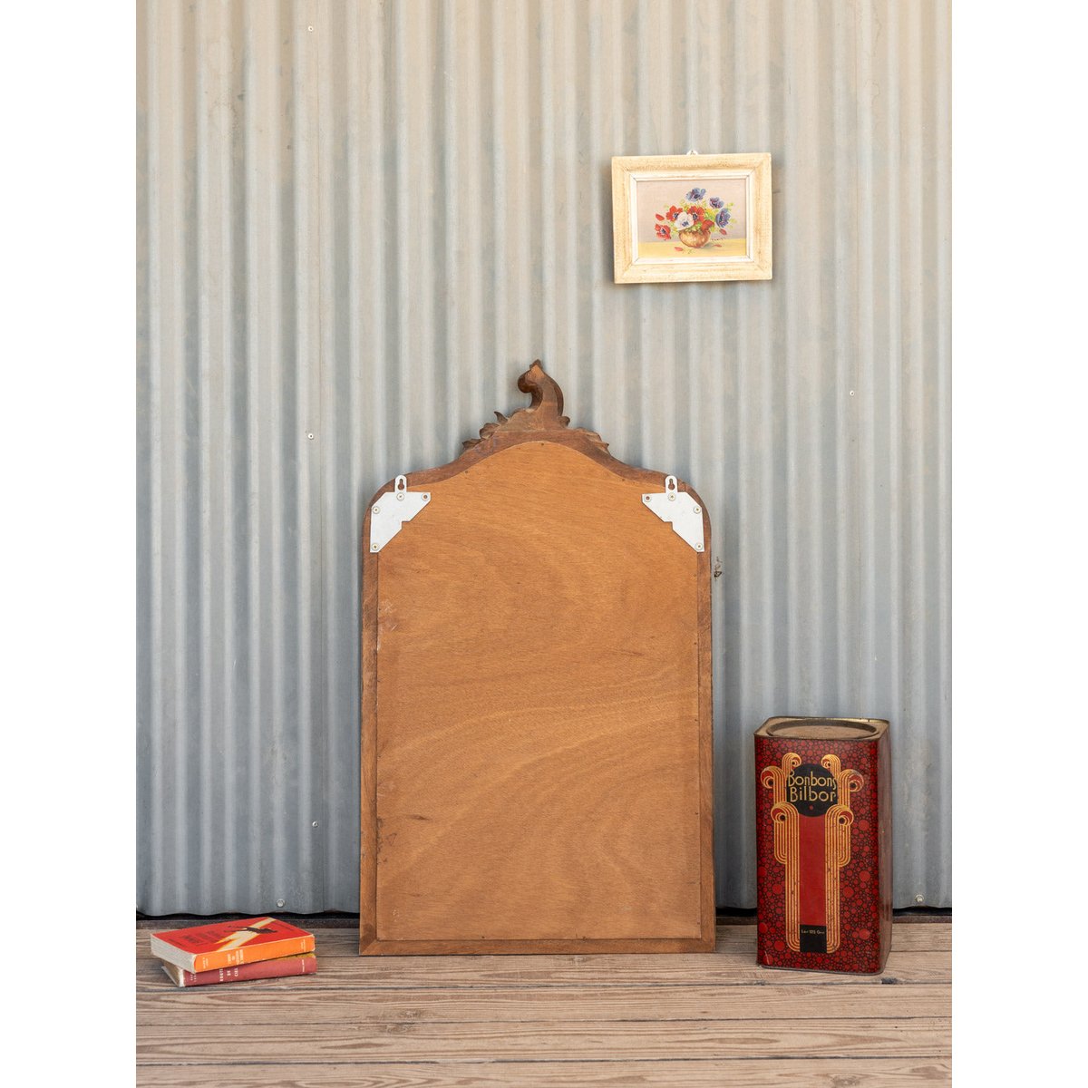 Miroir en bois Georges N°1326 - Bon état bois foncé, DEBONGOUT