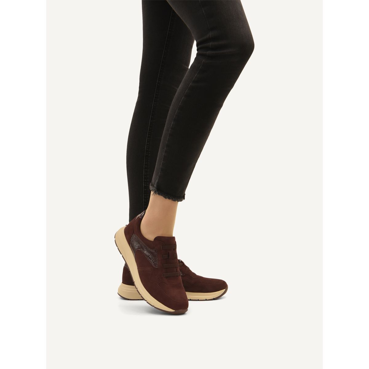 Basket en cuir violet violet raisin, CAPRICE