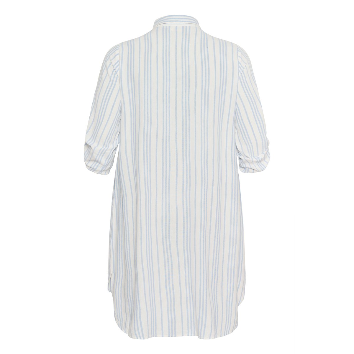 Dress blanc chalk/bleu soft chambray rayé, KAFFE CURVE