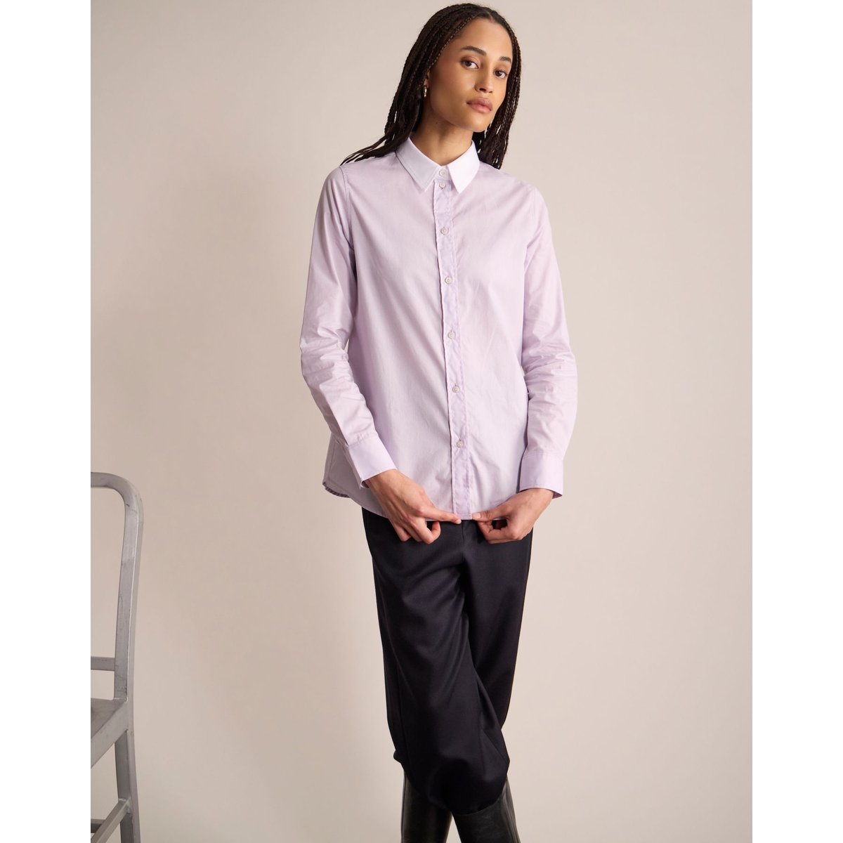 Chemise Martin violet, INES DE LA FRESSANGE PARIS