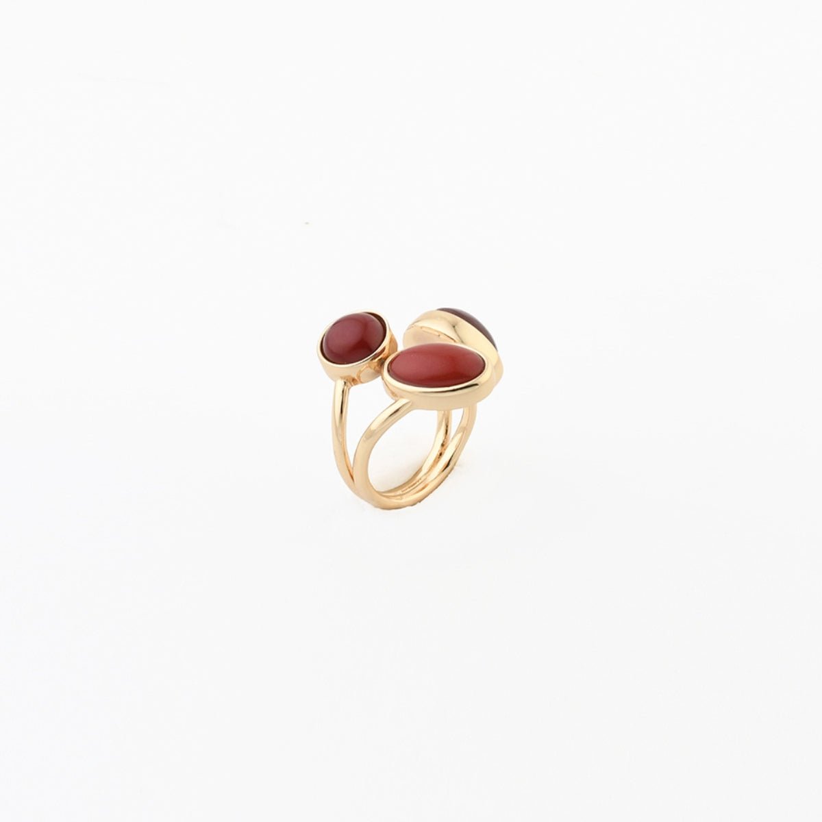 Bague 3 cabochons bordeaux bordeaux, BALABOOSTE