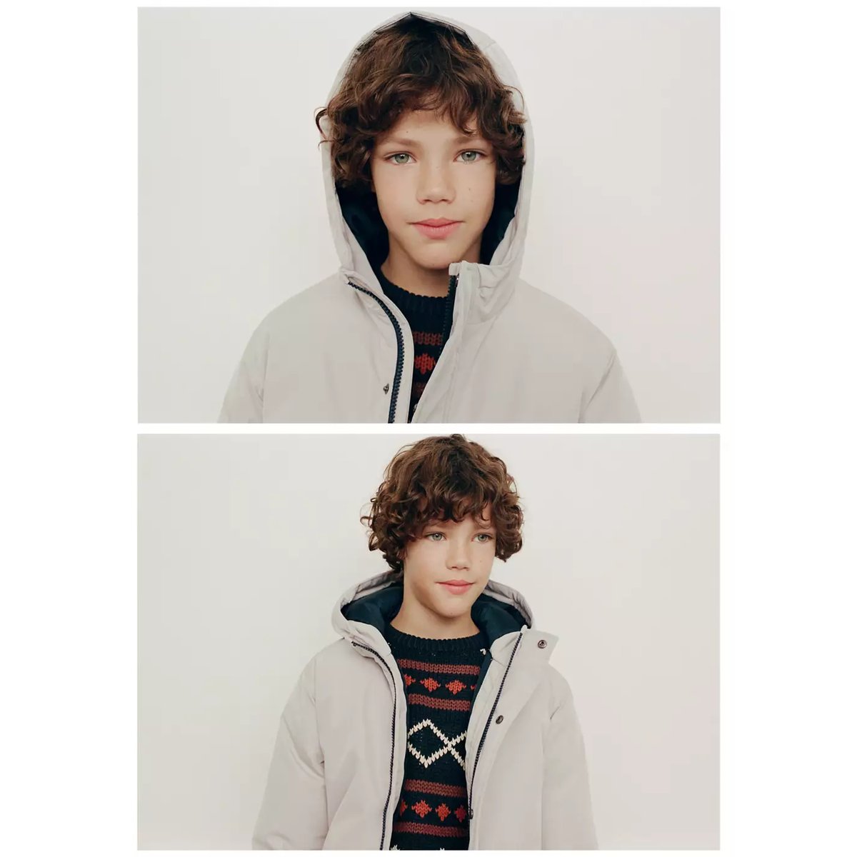 Anorak à capuche gris clair/pastel, MANGO KIDS
