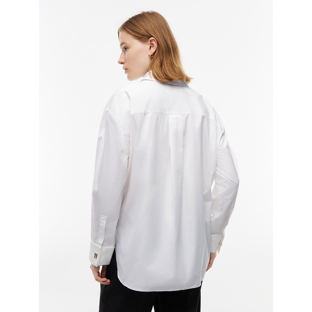 Chemise en popeline de coton blanc, TOMMY HILFIGER