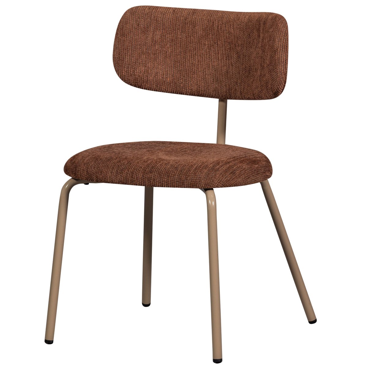 Lot de 2 chaises de table en polyester TRAVIS marron, WOOOD