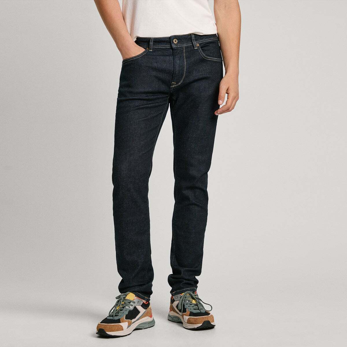 Jean Coupe Tapered, Taille Normale - Stanley rinse, PEPE JEANS