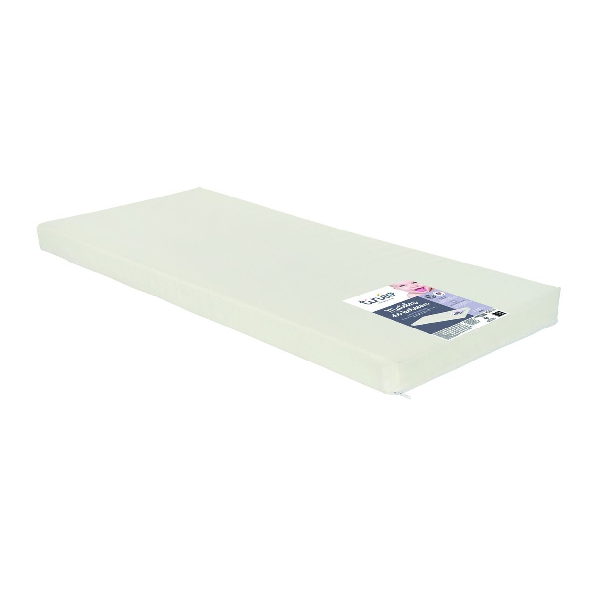 Matelas de berceau 80 x 40 cm blanc, TINEO