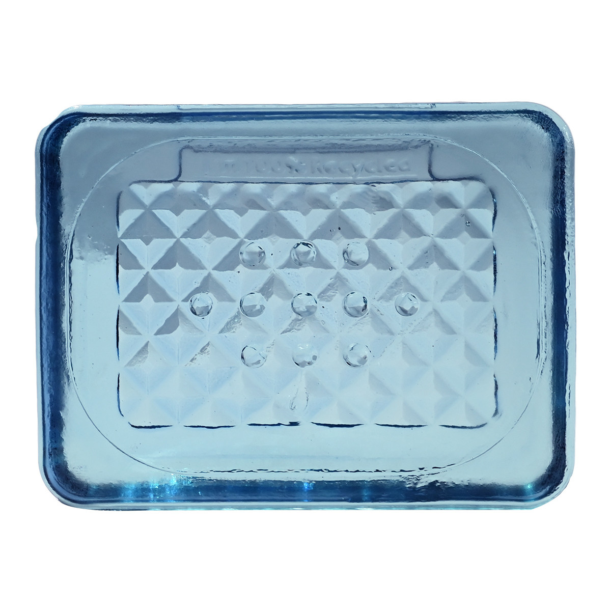 Set accessoires salle de bain en verre recyclé DIAMOND ciel, SENSEI MAISON