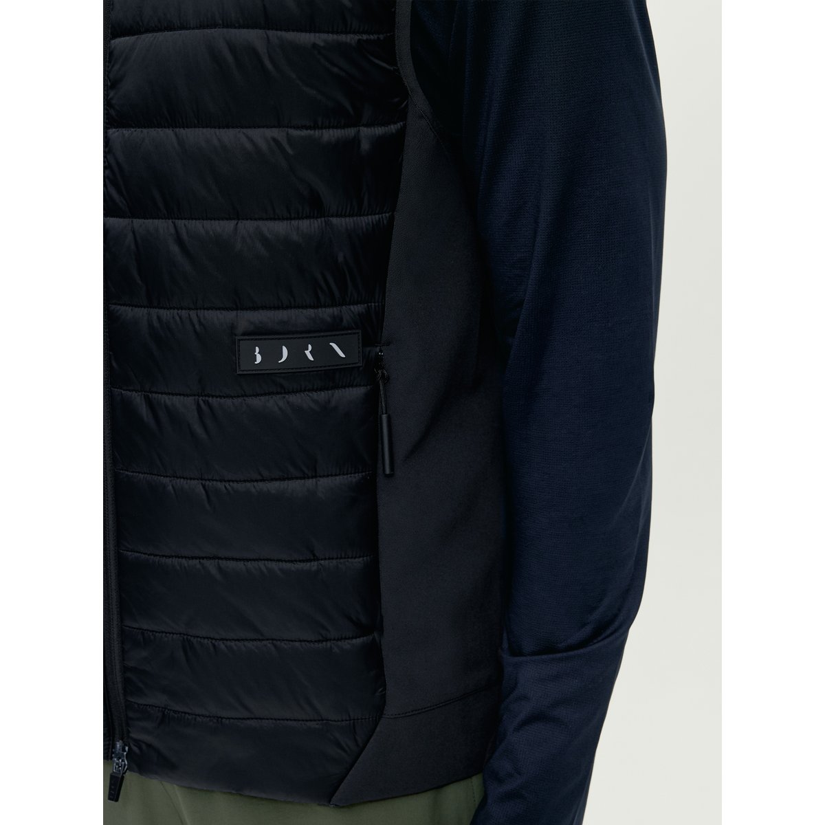 Doudoune sans manches de sport homme Raw Avec poches séchage rapide noir profond, BORN
