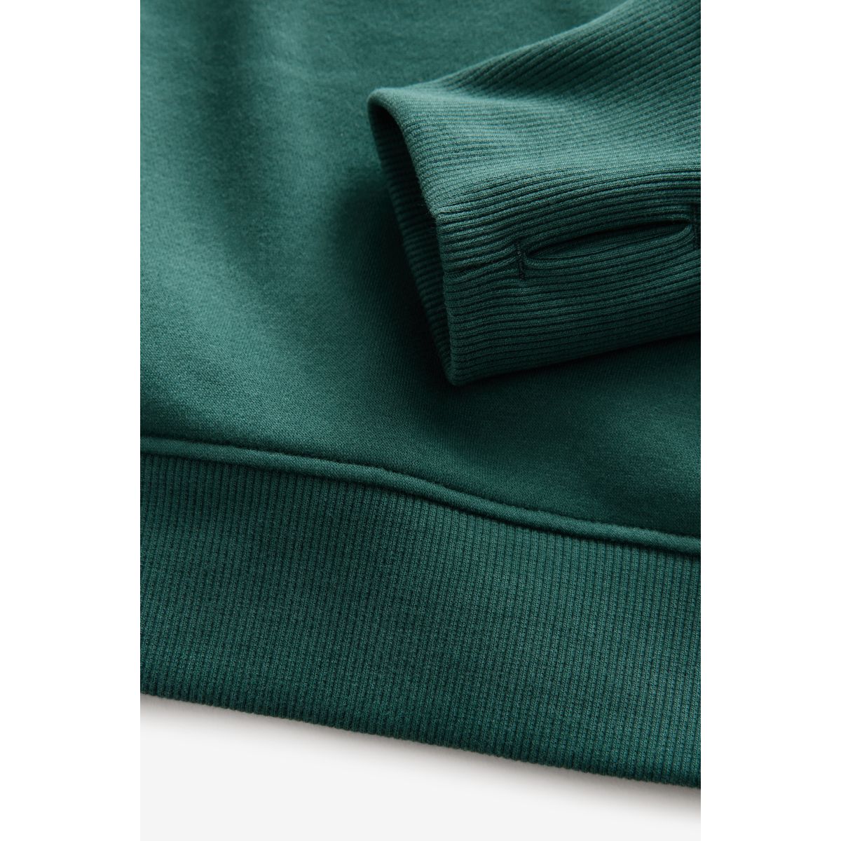 Sweat à capuche long enfiler graphique dos de ski vert, NEXT