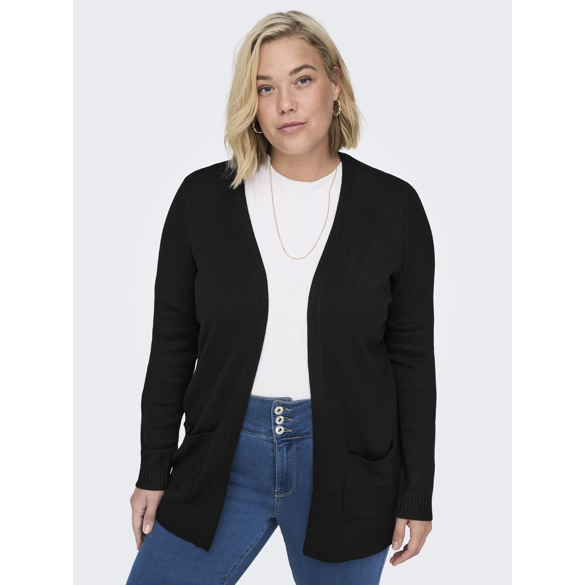 Gilet mi-long noir, ONLY CARMAKOMA