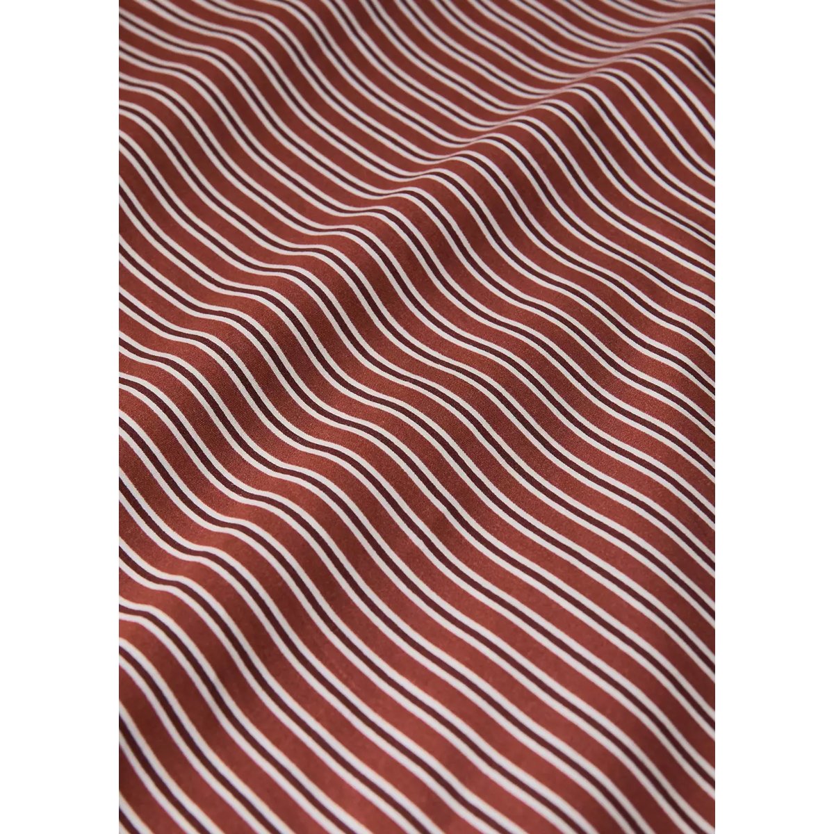 Housse de couette 100 % coton rayures lit 90 cm rouge, MANGO HOME