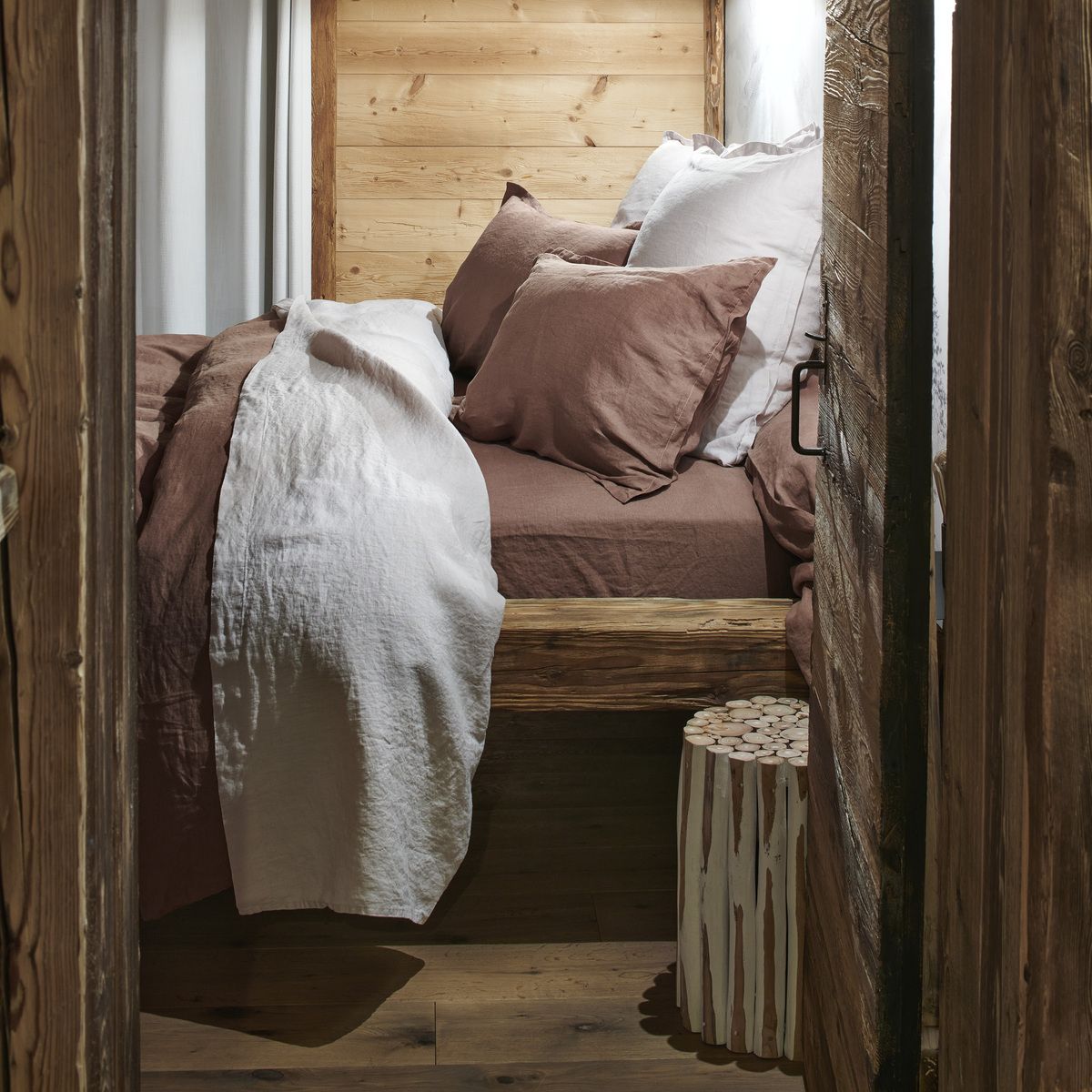 Drap Plat Uni - LIN LAVE blanc, TRADITION DES VOSGES