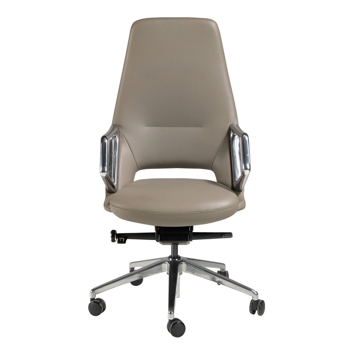 Fauteuil de bureau pivotant en similicuir acier noir, ANGEL CERDA