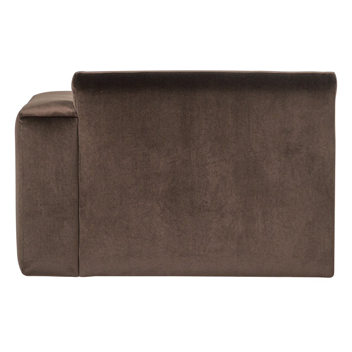 Élément méridienne droite en velours MOJO BASE marron, WOOOD