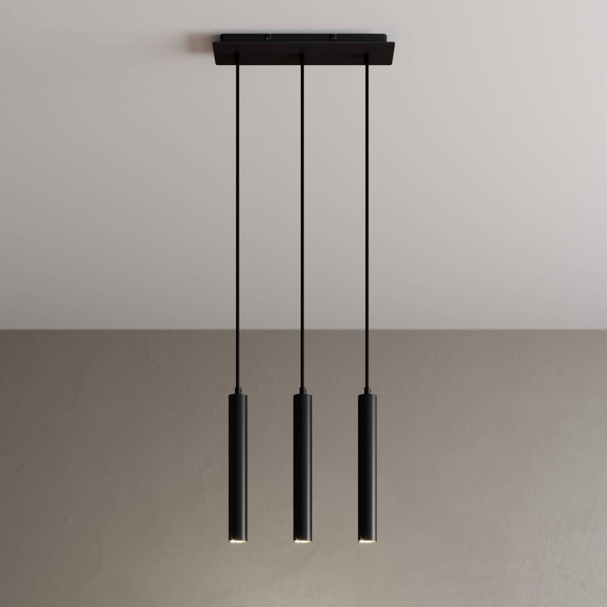 Suspension en aluminium moderneLED, Franka noir (ral 9005), ARCCHIO