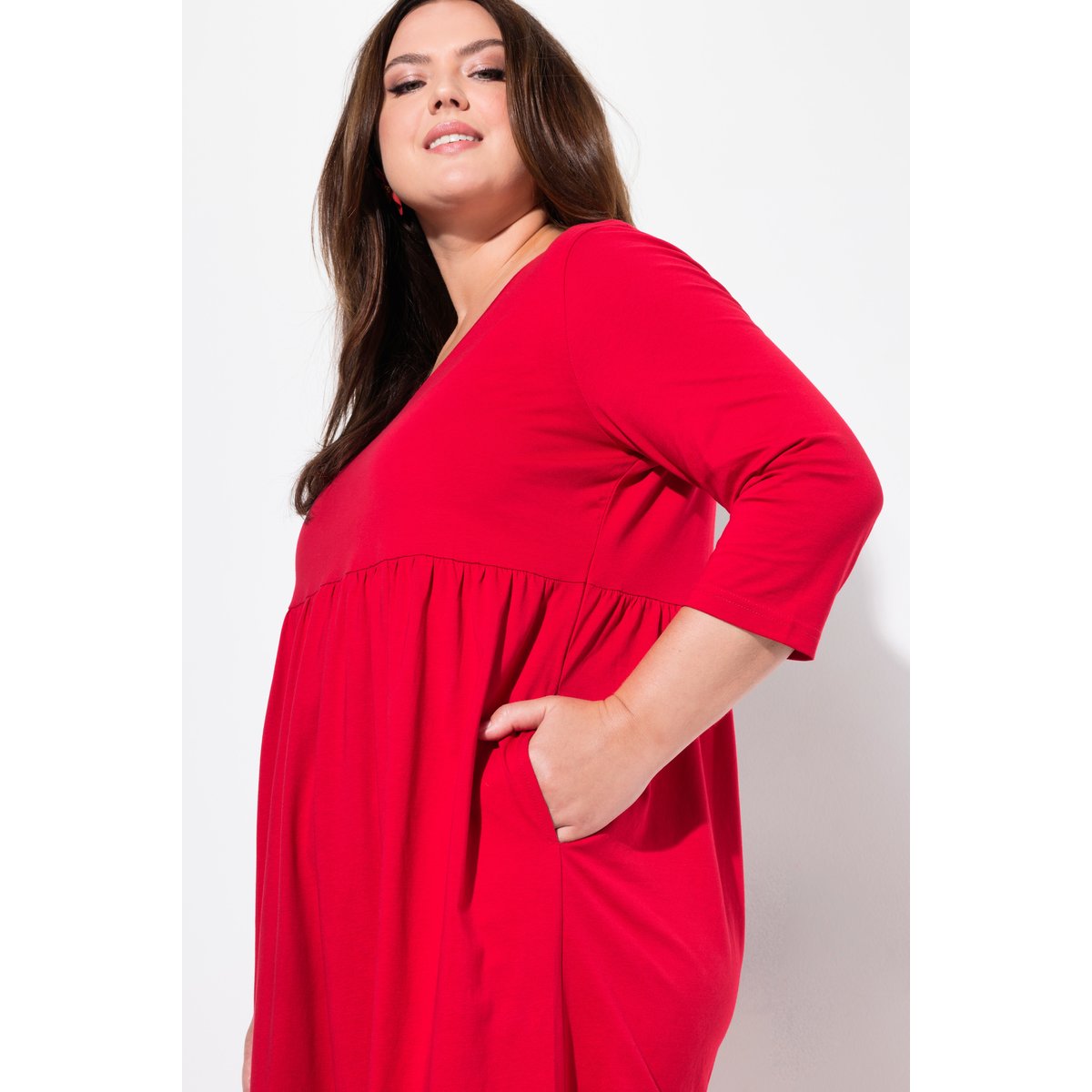 Robe en jersey avec poches, couture empire salsa, ULLA POPKEN