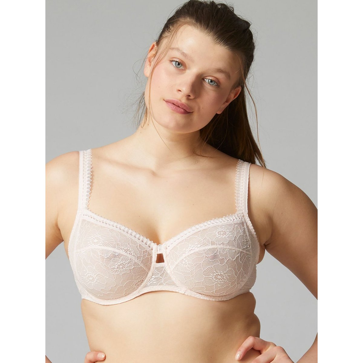 Soutien-gorge avec armature decollete carre, SWING rose, SIMONE PERELE