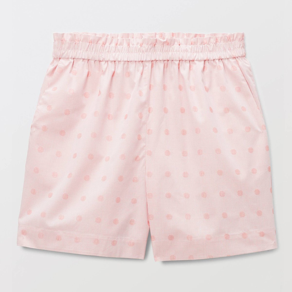 Short vichy en coton blanc, MONOPRIX