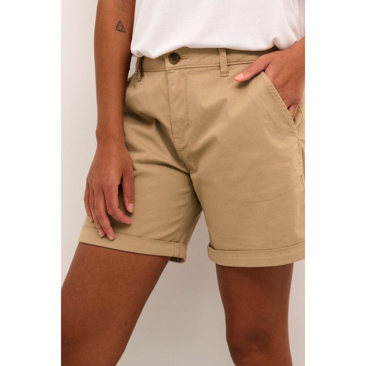 Shorts casual beige dune, CULTURE