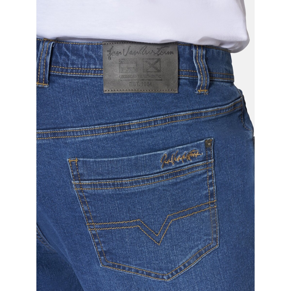 Jean taille basse BOLKER bleu, JAN VANDERSTORM