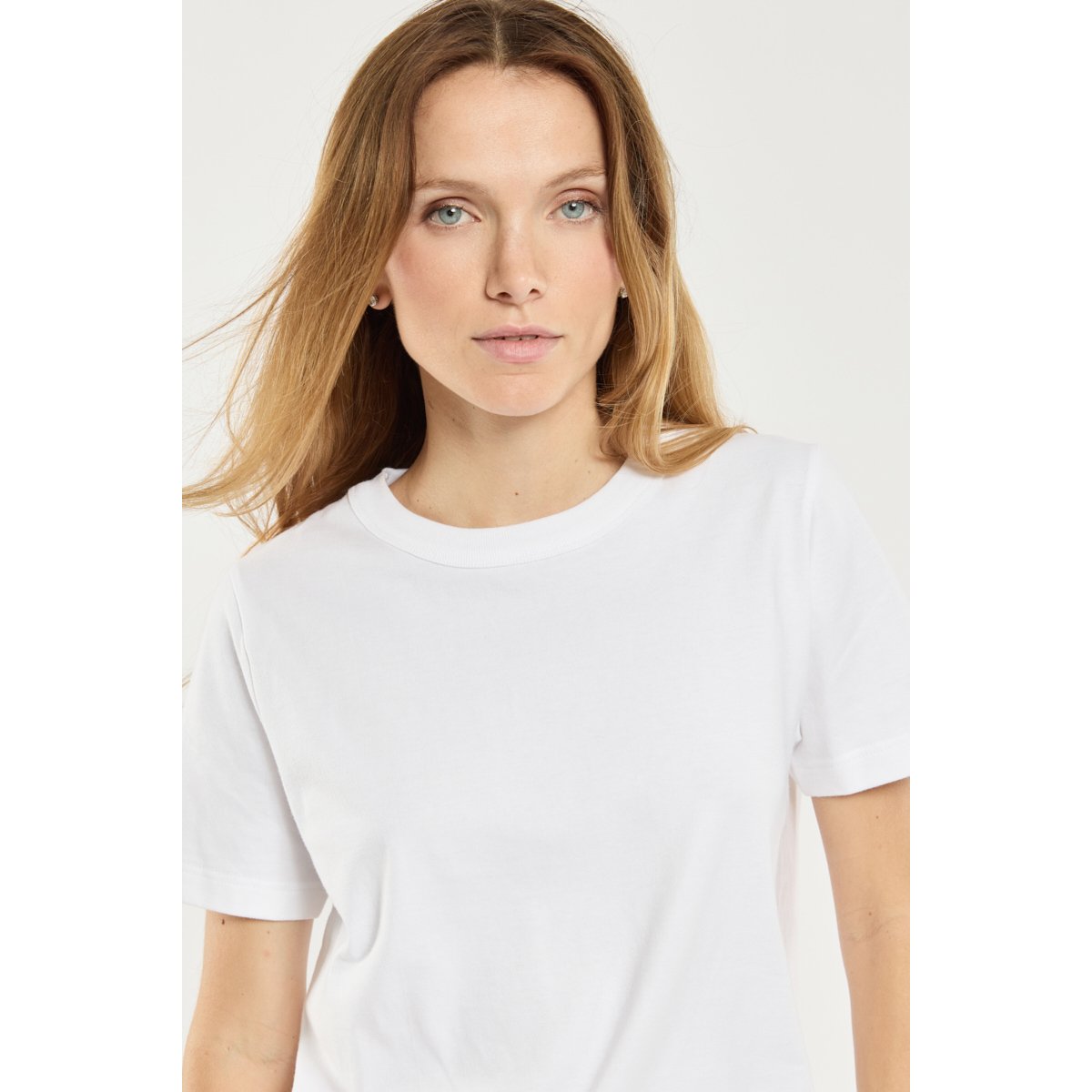 T-shirt en coton épais bio blanc, ARMOR-LUX