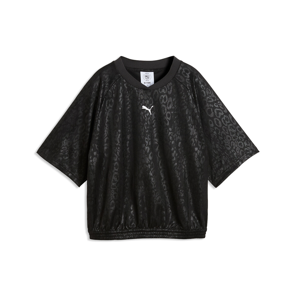 T-shirt imprimé léopard noir, PUMA