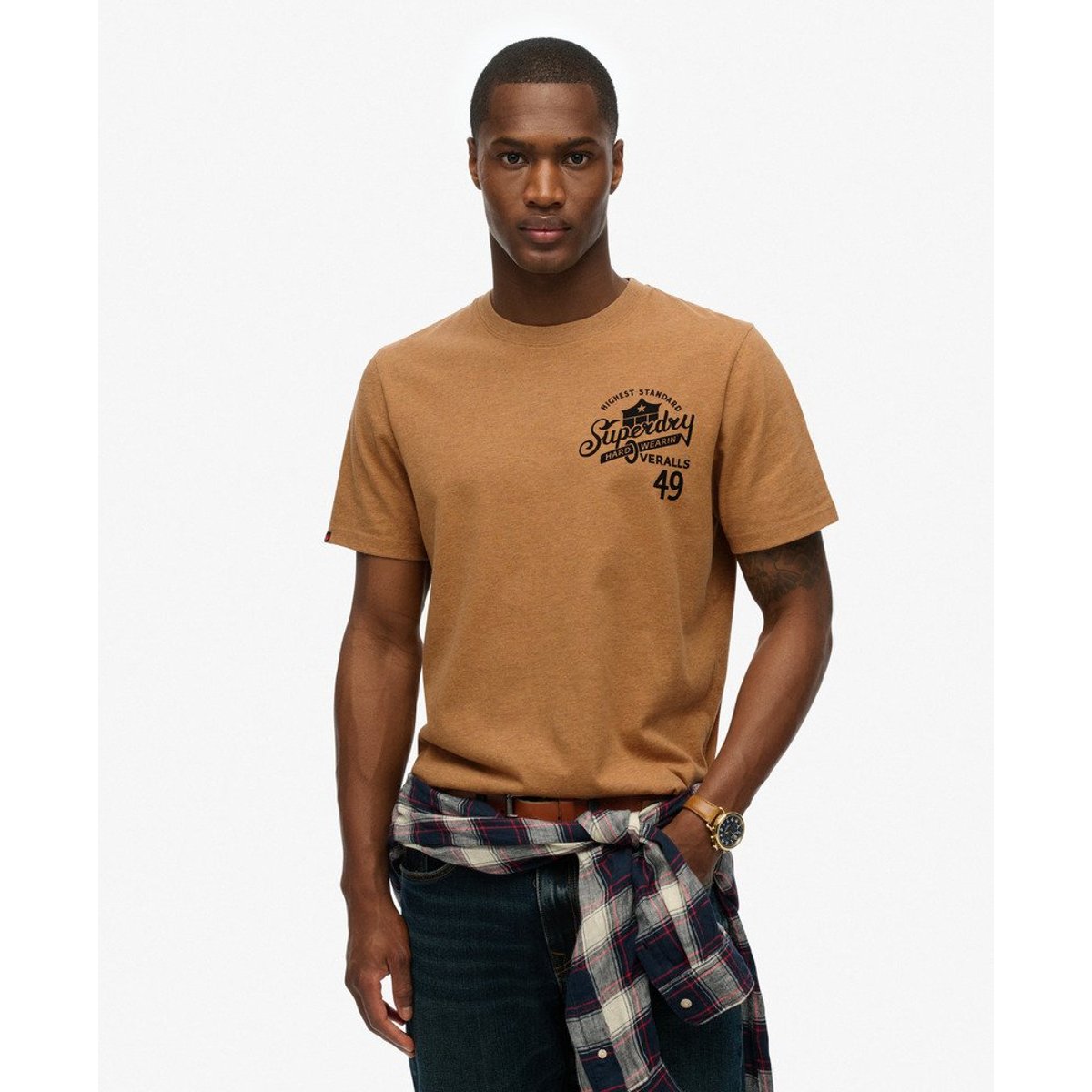 T-shirt décontracté Vintage Workwear jaune poussière, SUPERDRY
