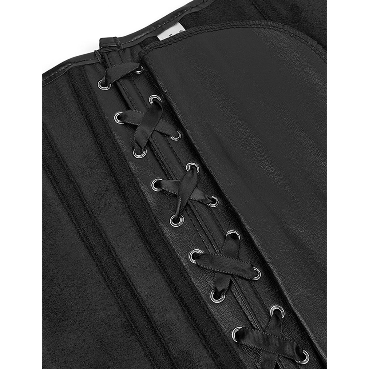 Corset Wetlook Zip OhYeah noir, OHYEAH