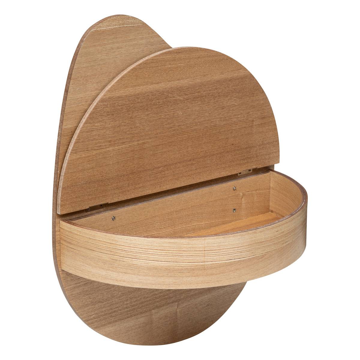 Etagère murale découpe courbe avec vide-poche GIUSEPPE beige, ATMOSPHERA