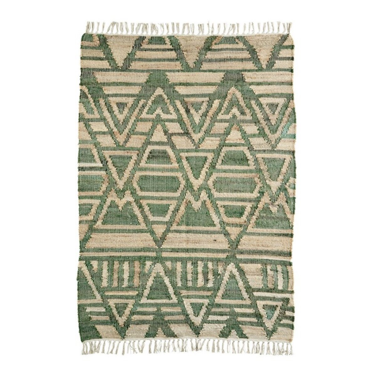 Tapis jute motif géométrique vert, MADAM STOLTZ