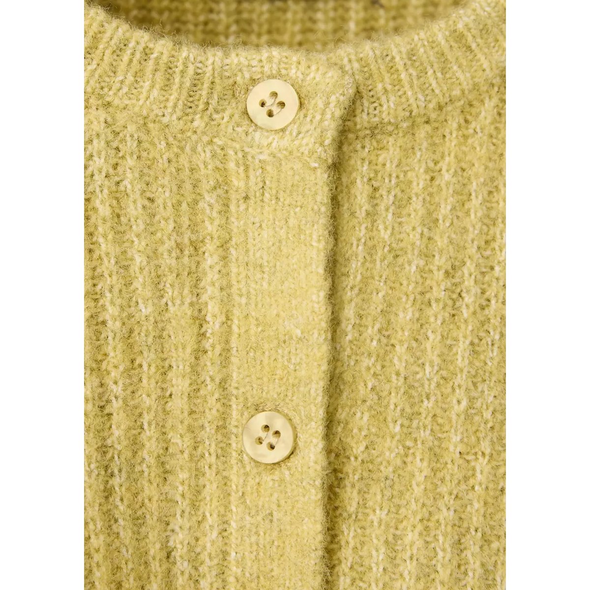 Cardigan côtelé à col rond citron vert, MANGO BABY
